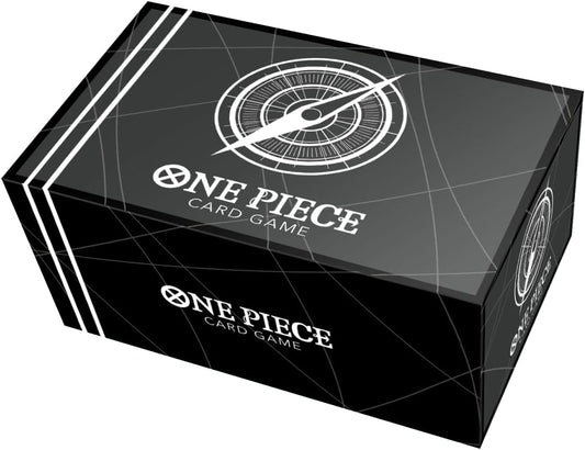 Front Cover of One Piece Card Game Official Storage Box: Standard Black. Image Source: Bandai Namco