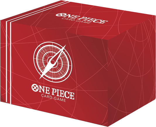 Front Cover of One Piece Card Game Official Card Case: Standard Red. Image Source: Bandai Namco