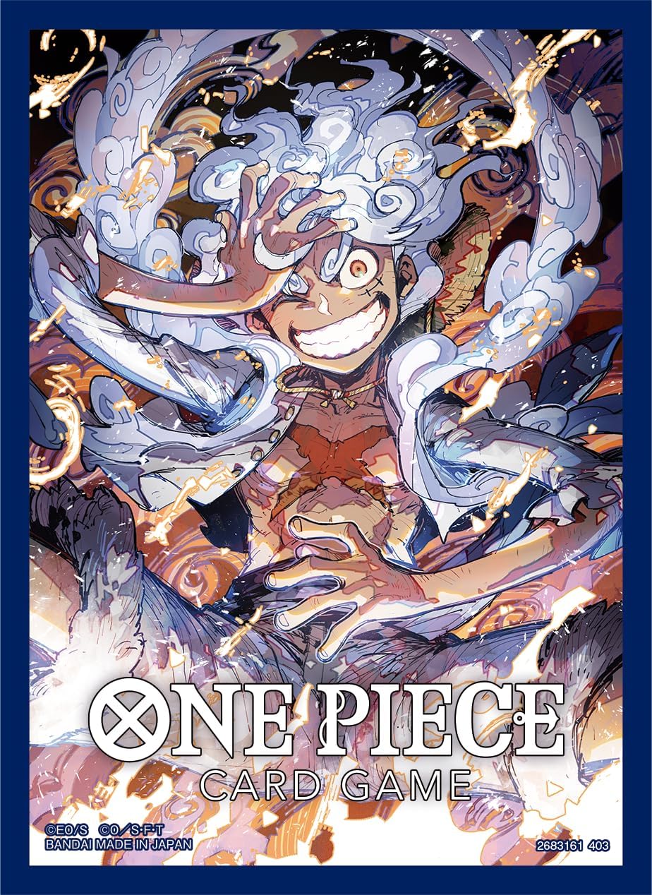 Front Cover of One Piece Card Game Official Card Sleeves Set 4: Monkey D. Luffy. Image Source: Bandai Namco